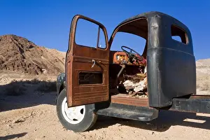 Nevada Prints: Truck in the Rhyolite ghost town, Beatty, Nevada, USA, North America