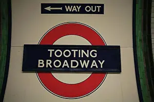 Capital Prints: Tube logo, Tooting Broadway underground station, London, England, UK, Europe