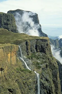 Drakensberg Prints: Tugela Falls. On top of Amphitheatre At Royal Natal NP uKhahlamba - Drakensberg Park