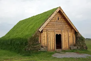 Cathedral Prints: The Turf Church or earth covered Chapel At Skalholt, Iceland