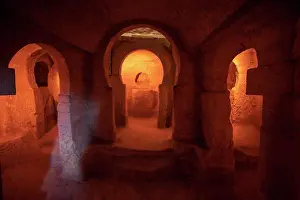 Turkey Prints: Turkey, Cappadocia, Goreme, Interior of cave church