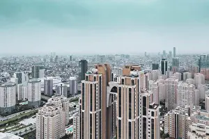 Turkey, Istanbul, Aerial view of Atasehir skyscrapers
