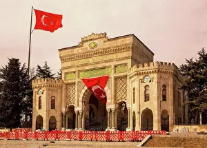 Entryway Prints: Turkey, Istanbul, Gate of the university at Beyazit Square