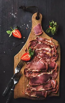 Dried Prints: Turkish pastirma with strawberry