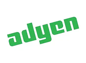 Technologies Prints: Turned to the left, Adyen logo, E commerce, logo