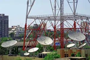 Station Prints: Tv Tower, Broadcasting, Dish Antenna, Bombay Mumbai, Maharashtra, India