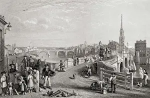 Pedestrians Prints: Twa Brigs o'Ayr, or the Two Bridges of Ayr