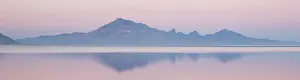 Utah Prints: Twilight mirage on the Salt Flats near West Wendover Nevada on the border with Utah