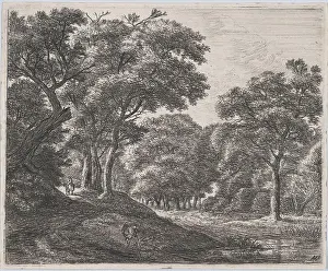 Utrecht Prints: Twilight in the Woods 17th century Etched by Anthonie Waterloo Dutch