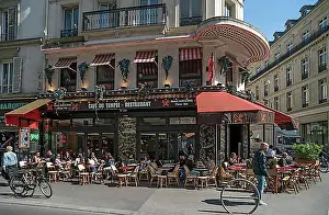 Parisian Prints: Typical Parisian cafe, Cafe Du Temple, 14 Rue du Faubourg du Temple, Paris, France, Europe
