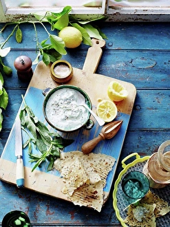 Knife Prints: Tzatziki with flatbread