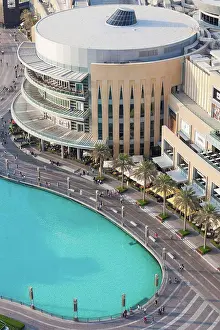 Arabic Prints: UAE, Dubai, Downtown Dubai, Dubai Mall, elevated view