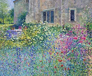UK, Oxfordshire, Buscot, Scabious, Lock Farm (Morning, June) by Charles Neal, oil on canvas, b.1951 British