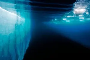Antarctica Prints: Underwater View of Ice Floes Splitting Apart