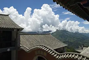 Orient Prints: Undulating roof tiles outline the 270-year-old Meng Long Landlord's Home