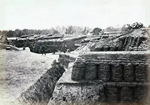 Union Prints: Union army battery at Yorktown 1862