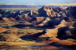 Weathered Prints: United States, Badlands, South Dakota, Badlands, South Dakota, USA