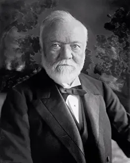 Personalities Prints: United States: c. 1913 A portrait of U.S. Steel founder and philanthropist Andrew Carnegie