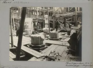 Unknown architect, civil court in Halle/Saale (1905): Photography of the construction work