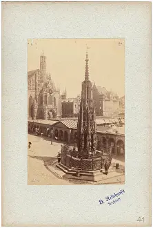Ansicht Prints: Unknown photographer, beautiful fountain in Nuremberg (without date): View