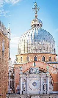 Balcony Prints: Unusual view on the roof of San Marco church from Palazzo Ducale balcony