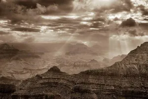 Rays Of Light Prints: USA, Arizona, Grand Canyon, oNeill Butte