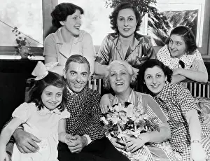Grandma Prints: USA, Beverly Hills, Eddie Cantor celebrating twenty-first wedding anniversary