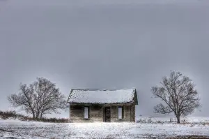 Solitary Prints: USA, Colorado, Eastern Plains of Colorado, Abandoned ranch house