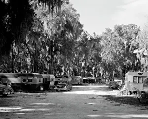 Florida Prints: USA, Florida, Deland, Municipal Trailer Camp