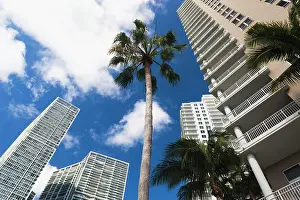 World Locations Prints: USA, Florida, Miami, city skyline from Brickell Key