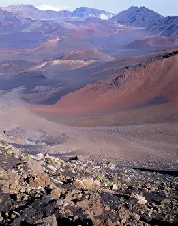 Traveller Prints: USA, Hawaii, Crater, Haleakala National Park, Maui, Hawaii