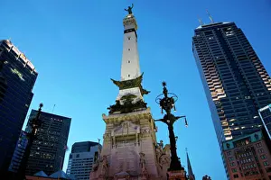 Sundown Prints: USA, Indiana, Indianapolis, Indiana Soldiers and Sailors Monument