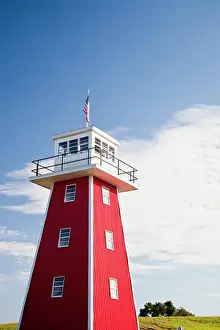 World Locations Prints: USA, Louisiana, Henderson. Lake Henderson, lighthouse