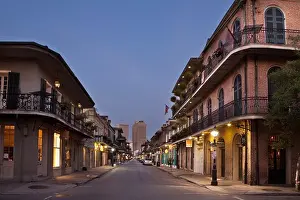 Diminishing Perspective Prints: USA, Louisiana, New Orleans, French Quarter, Dumaine and Royal Street