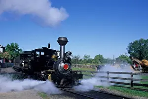 Steam Engine Prints: USA, MICHIGAN, NEAR DETROIT DEARBORN, GREENFIELD VILLAGE, STEAM ENGINE, TRAIN