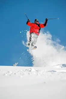 Model Release Prints: Usa, New Mexico, Santa Fe, skiing. (MR)