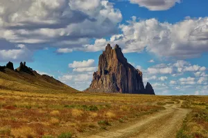 Prairie Prints: USA, New Mexico. Shiprock formation on Navajo Indian Reservation