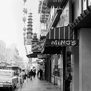 Walkway Prints: USA, New York City, Chinatown