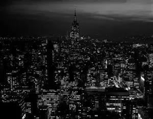 Illumination Prints: USA, New York City, Manhattan cityscape