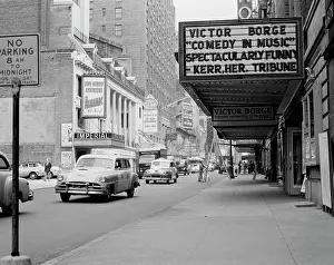 New York State Prints: USA, New York State, New York City, Marquee off Broadway and 44th Street