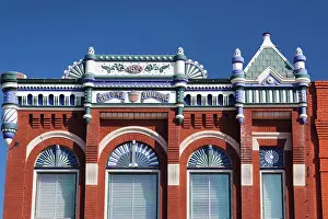 Great Plains Prints: USA, Oklahoma, Guthrie, downtown historic buildings
