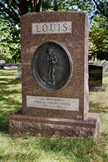 District Prints: USA, Washington DC, Arlington National Cemetery, Grave of boxer Joe Louis
