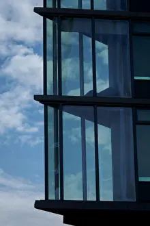 Bellevue Prints: USA, Washington State, Bellevue. Office building windows