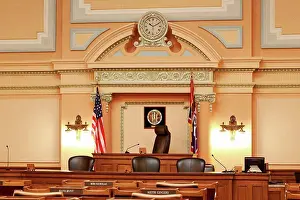 Seat Prints: USA, Wyoming, Cheyenne, House of Representatives in State Capitol