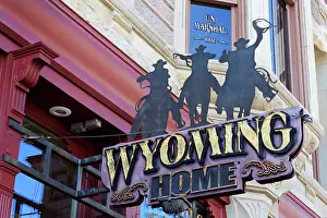 Commercial Sign Prints: USA, Wyoming, Cheyenne, Store sign on Lincolnway