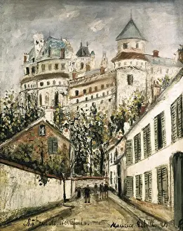 French Woman Prints: UTRILLO, Maurice (1883-1955). Chateau de Pierrefonds