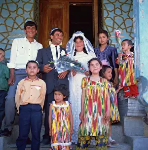 Central Asia Prints: Uzbek wedding party, Sitorai Mohi Hossa Summer Palace
