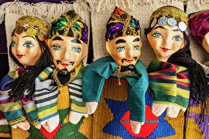 Designs Prints: Uzbekistan, Bukhara, Colourful hand puppets for sale