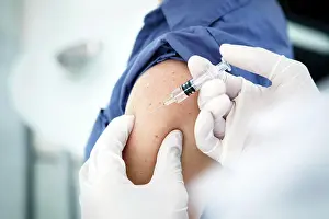 Woman Patient Prints: Vaccinating a woman
