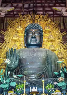 Giant Prints: Vairocana great buddha in Daibutsu-den Todai-ji temple, Nara, Japan